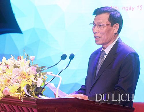 Bộ trưởng Bộ VHTTDL Nguyễn Ngọc Thiện phát biểu tại buổi lễ 